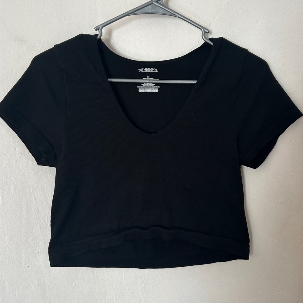 Wild Fable Classic Black Crop Top